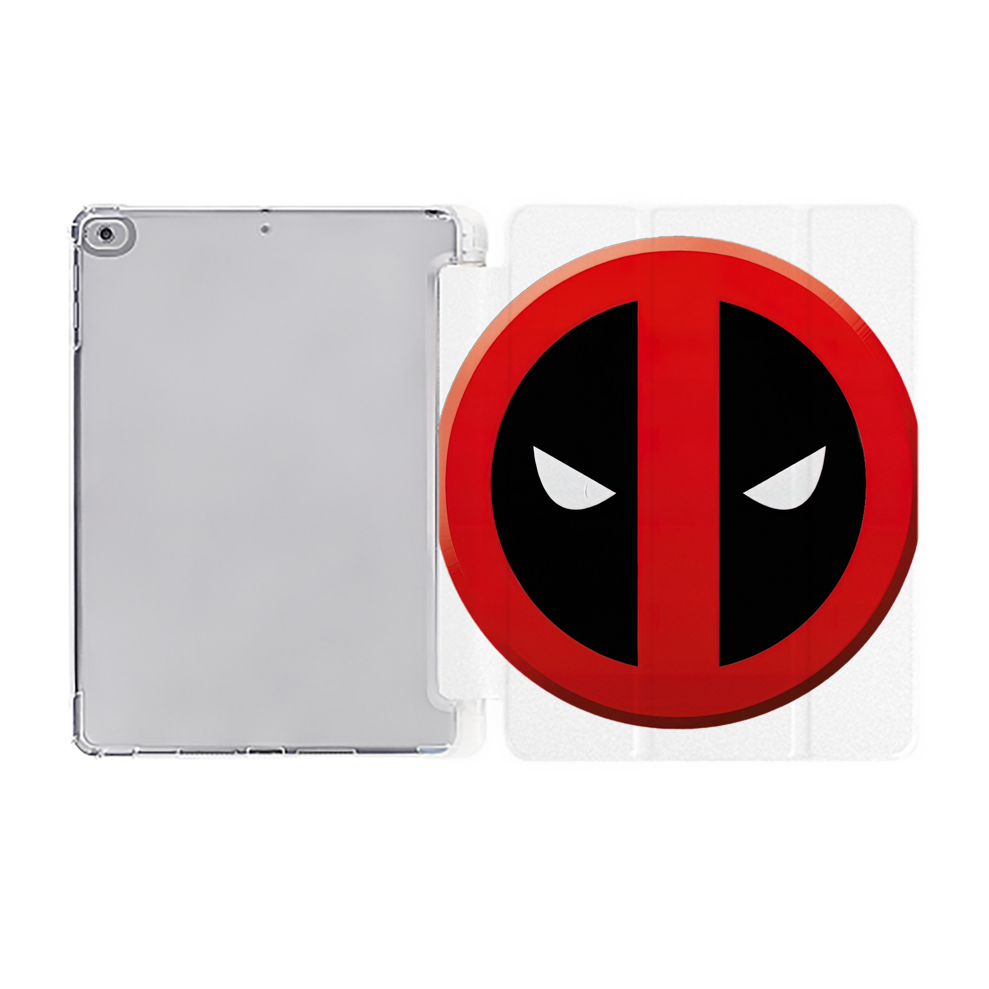 （画像用） Deadpool デッドプール IPad ケース ペン収納付き 三つ折りスタンド PUレザー×シリコン 対応機種9.5/10.5/10.9インチ